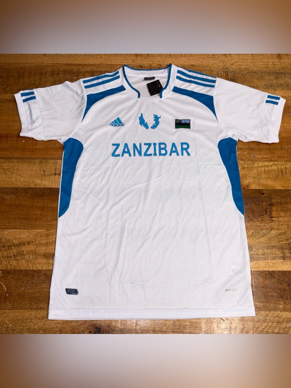 Zanzibar National Soccer Team Adidas Men's White Jersey Size Large World Cup